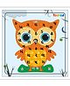 TodFod Owl Shaped Wooden Jigsaw Puzzle Gujarati Alphabets Orange Yellow - 36 Pieces