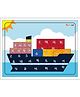 TodFod Ship Shaped Wooden Jigsaw Puzzle Gujarati Alphabets Multicolor  - 36 Pieces