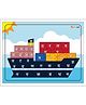 TodFod Ship Shaped Wooden Jigsaw Puzzle Hindi Alphabets Multicolor - 36 Pieces