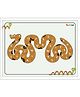 TodFod Snake Shaped Wooden Jigsaw Puzzle English Alphabets Brown - 36 Pieces