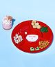 A Vintage Affair Round Christmas Ceramic Serving Platter - Red