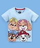 Babyhug Cotton Half Sleeves T-Shirt With Paw Patrol Print- Blue