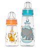Mylo Baby Feels Natural Baby Feeding Bottle 125 ml & 250 ml Pack of 2  Lion Elephant - 375 ml