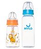Mylo Baby Natural Feeding Bottle 125 ml and 250 ml Pack of 2 - 375 ml