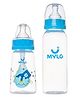 Mylo Baby Natural Feeding Bottle Slim Neck 125 ml and 250 ml Pack of 2 - 375 ml