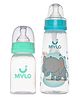 Mylo Baby Feels Natural Baby Feeding Bottle Slim Neck 125 ml & 250 ml Pack of 2 Sea green Elephant - 375 ml