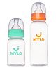 Mylo Baby Natural Feeding Bottle Slim Neck 125 ml and 250 ml Pack of 2 - 375 ml