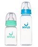 Mylo Baby Natural Feeding Bottle Slim Neck 125 ml and 250 ml Pack of 2 - 375 ml
