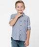 Kate & Oscar Full Sleeves Striped Shirt - Blue
