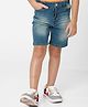 Kate & Oscar Solid Button Down Shorts - Blue