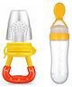 Safe-O-Kid Baby 1 Food Feeder/ Nibbler with 1 Silicone Squeeze Spoon  Mess-Free Feeding, 0-24 Months (Assorted)