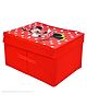 Kuber Industries Disney Minnie Print Non Woven Fabric Foldable Storage Organizer Box with Lid Extra Large - Red