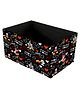 Kuber Industries Disney Mickey Print Non Woven Fabric Replacement Rectangular Drawer Storage And Cloth Organiser - Black