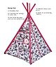 My Gift Booth Outdoor And Indoor Butterfly Print 10 Pocket Storage Teppee Tent - Pink