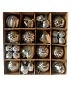 Little Surprise Box Christmas Ball Ornaments 40 pcs Box Set XMas Tree Hanging Decorations - Silver