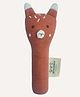 Abracadabra Organics Collectible Face Rattle Fox - Red