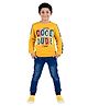 3PIN Full Sleeves Cool Dude Graphic Printed Sweatshirt - Mustard Yellow