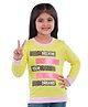 3PIN Full Sleeves Believe Your Dreams Printed Sweatshirt - Yellow