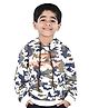 3PIN Full Sleeves Seamless Camouflage & Number Printed Hooded Sweatshirt - Multi Colour