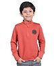 3PIN Full Sleeves Applique Detail Sweatshirt - Orange