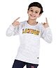 3PIN Full Sleeves London Printed Sweatshirt - White