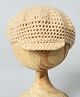 Funkrafts Handmade Woollen Golf Cap - Beige-  Diameter 31 Cms