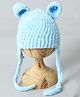 Funkrafts Ears Detail Handmade Woollen Cap - Blue