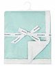 Abracadabra Plush Chamois Baby Blanket - Turquoise