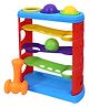 Toyshine Ramp Race Slope Rolling Hammer Toy Set with 3 Balls - Multicolor
