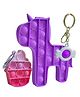 Toyshine Unicorn Ice Cream & Key Chain Popping Sounds Push Bubbles for Autism Stress Reliever Sensory Pop It Toy Pack of 2- Multicolor