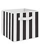 My Gift Booth Stripe Printed Collapsible Storage Cube-Black