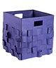 My Gift Booth Felt Hand Woven Collapsible Storage Cube-Purple
