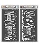 Craftreat Merry Christmas And Let It Snow Stencil - Black