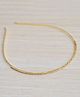 Pretty Ponytails Faux Diamond Stones Embellished Hair Band - Golden