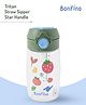 Bonfino Straw Sipper with Star Handle Green - 350 ml