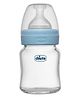 Chicco Well Being Glass Feeding Bottle Slow Flow Blue- 120 ml