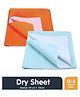 Moms Home Kids Solid Waterproof Protector Dry Sheet Pack Of 2 -  Blue & Orange