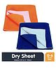 Moms Home Kids Solid Waterproof Protector Dry Sheet Pack Of 2 - Navy Orange