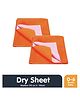 Moms Home Kids Solid Waterproof Protector Dry Sheet Pack Of 2 - Orange