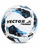 Vector X Thunder FIFA Basic Rubber Hand Stitched Football For Professional Play Size 5 - White Blue