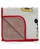 Pluchi  Cotton Knitted AC Blanket Disney Print - Grey & Red