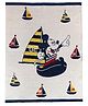 Disney By Pluchi  Cotton Knitted AC Blanket Mickey on Sail Boat Print - Blue Yellow