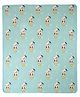 Pluchi  Cotton Knitted AC Blanket Donald Duck Print - Blue