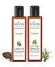 Mystiq Living Originals Combo Extra Virgin Olive Oil & Castor Oil  - 100 ml each