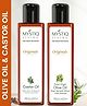Mystiq Living Originals Combo Extra Virgin Olive Oil & Castor Oil  - 200 ml each