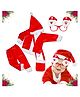 Fiddlerz Santa Claus Dress For Baby Girls Boys Christmas Santa Costume Outfit for Kids With jacket Pant Santa Cap Gift Pouch And Goggle Frame