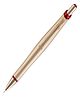 VEA Cameri Red Satin Gold Ballpoint Pen-Red