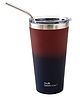 The Better Home Insulated Tumbler with Straw 450 ml - Maroon to Blue