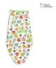 SuperBottoms Dry Feel Swaddle Wrap, SuperDry Feel Layer 100% Cotton Easy To Wear Printed White