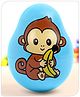 Babyhug Monkey Musical Push and Shake Roly Poly| Wobbling Bell Sounds For 0 Months+| Child Safe Material| Gifting Toy| BIS Certified